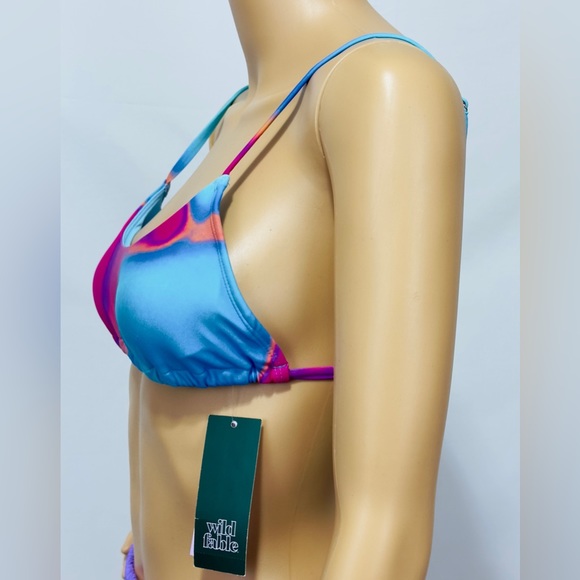 Wild fable Blue Marble Tunnel Front Bralette Bikini Top Avail. XXS, XS &… - Picture 6 of 10